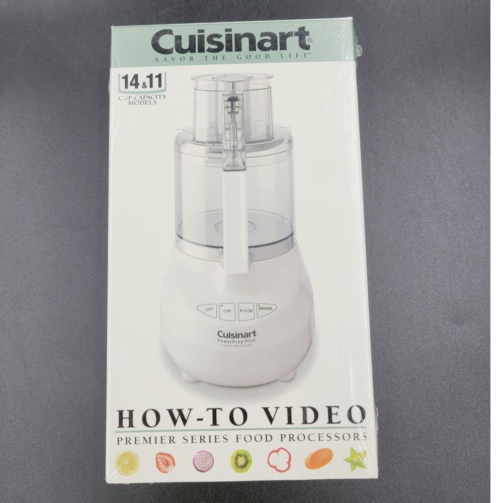 Cuisinart How-To-Use- Food Processors 14 &11 Cup Models VHS FACTORY SEALED